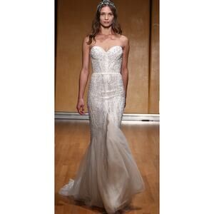 Inbal Dror Bridal Fall 2017 Rhinestone Studded Maxi Mermaid Wedding Dress